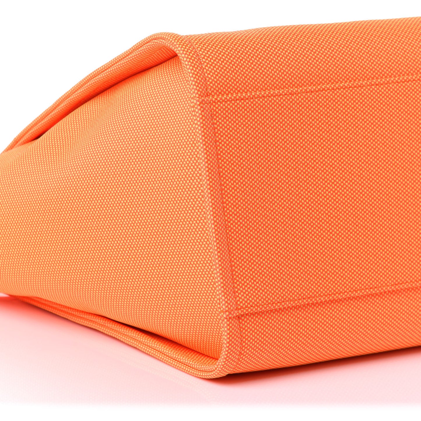 Mixed Fibers Calfskin Deauville Medium Tote Orange Yellow
