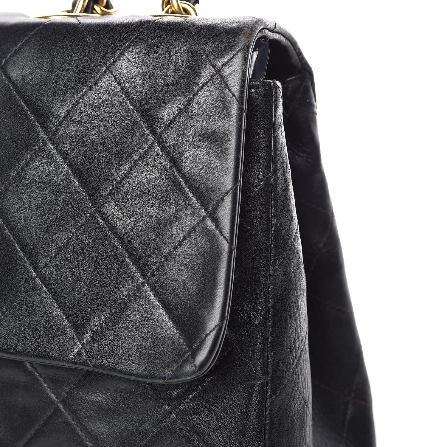 Chanel Lambskin Quilted XL Jumbo Single Flap Black 17 of 20