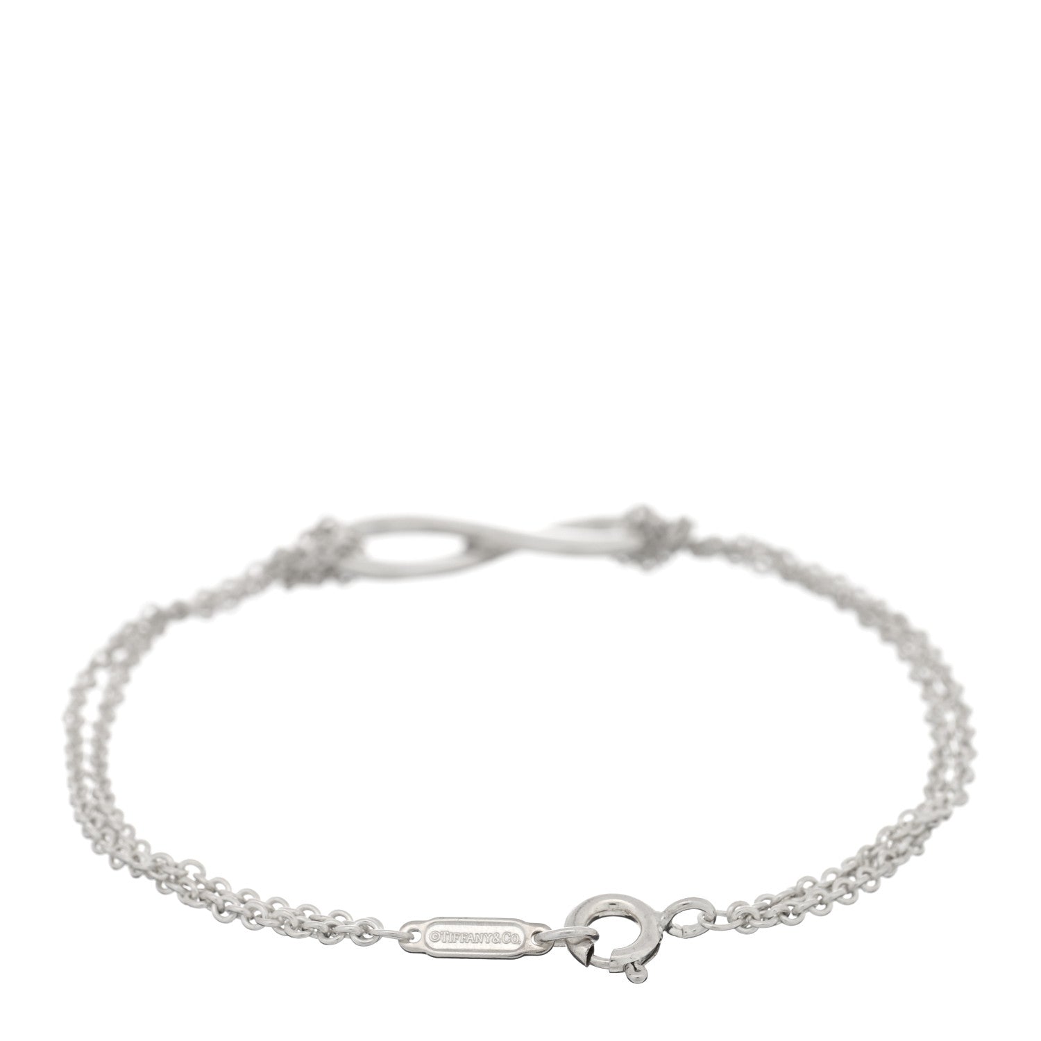 Tiffany Sterling Silver Infinity Double Chain Bracelet 2 of 3