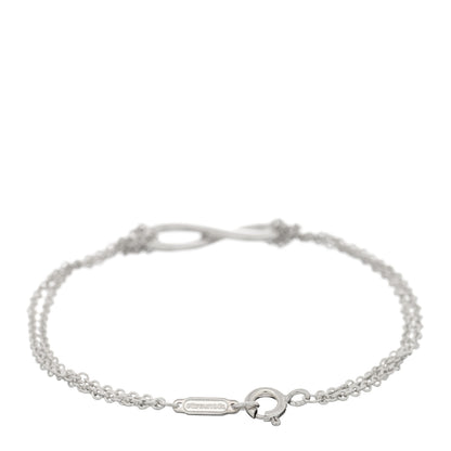 Tiffany Sterling Silver Infinity Double Chain Bracelet 2 of 3