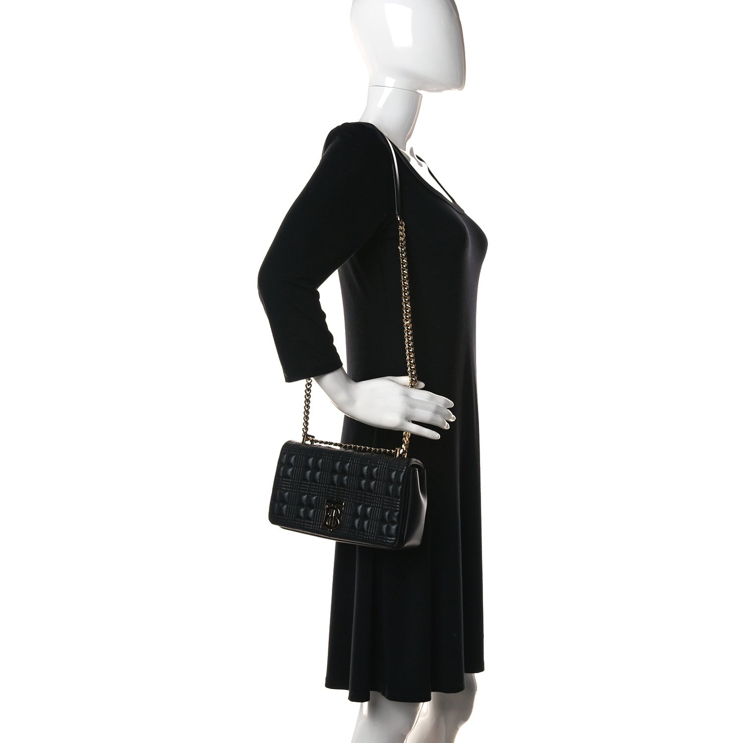 Lambskin Quilted Small Lola Bag Black