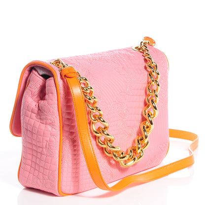 Versace Leather Microvanitas Quilted New Icon Handbag Pink 3 of 11