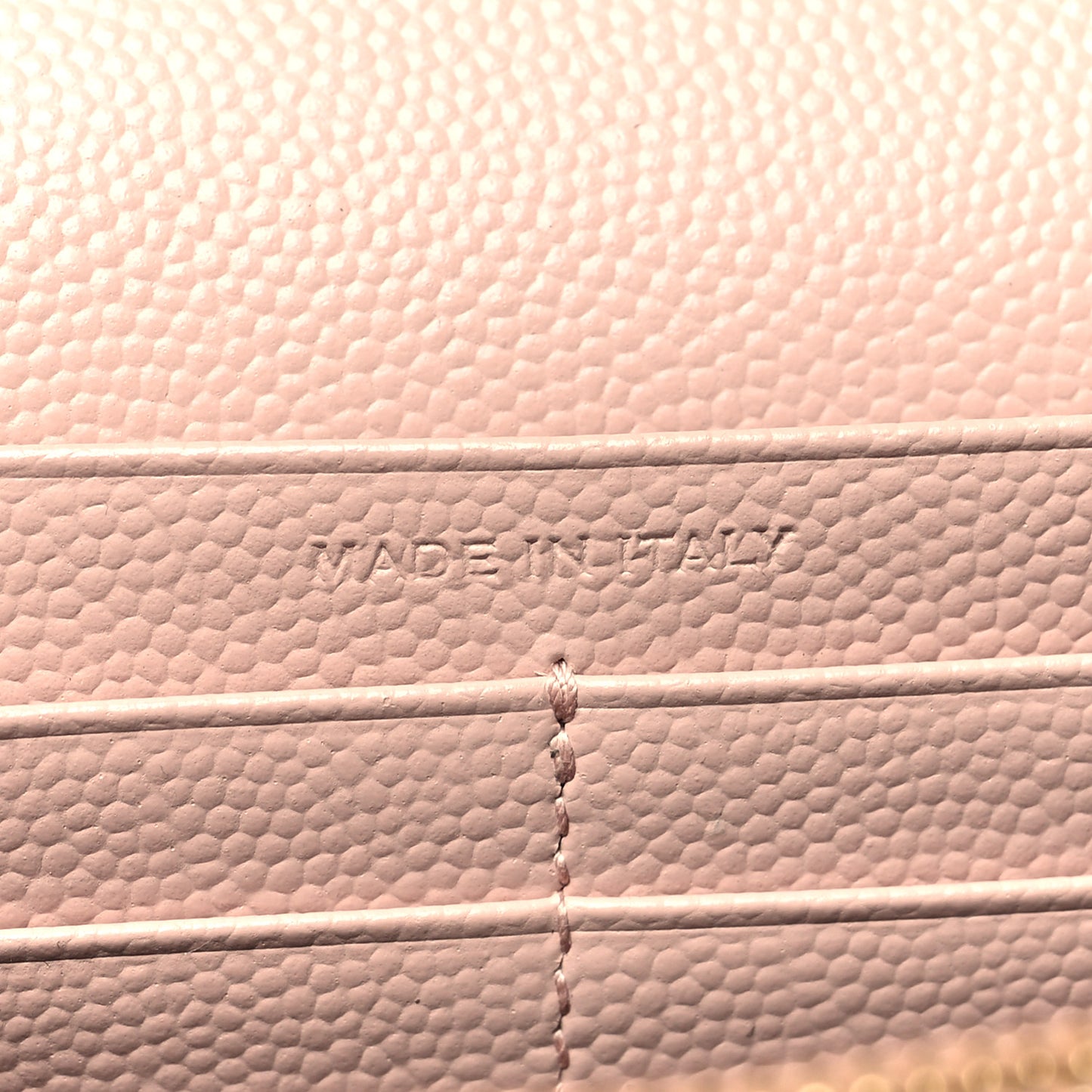 Grain De Poudre Matelasse Chevron Monogram Chain Wallet Pale Blush