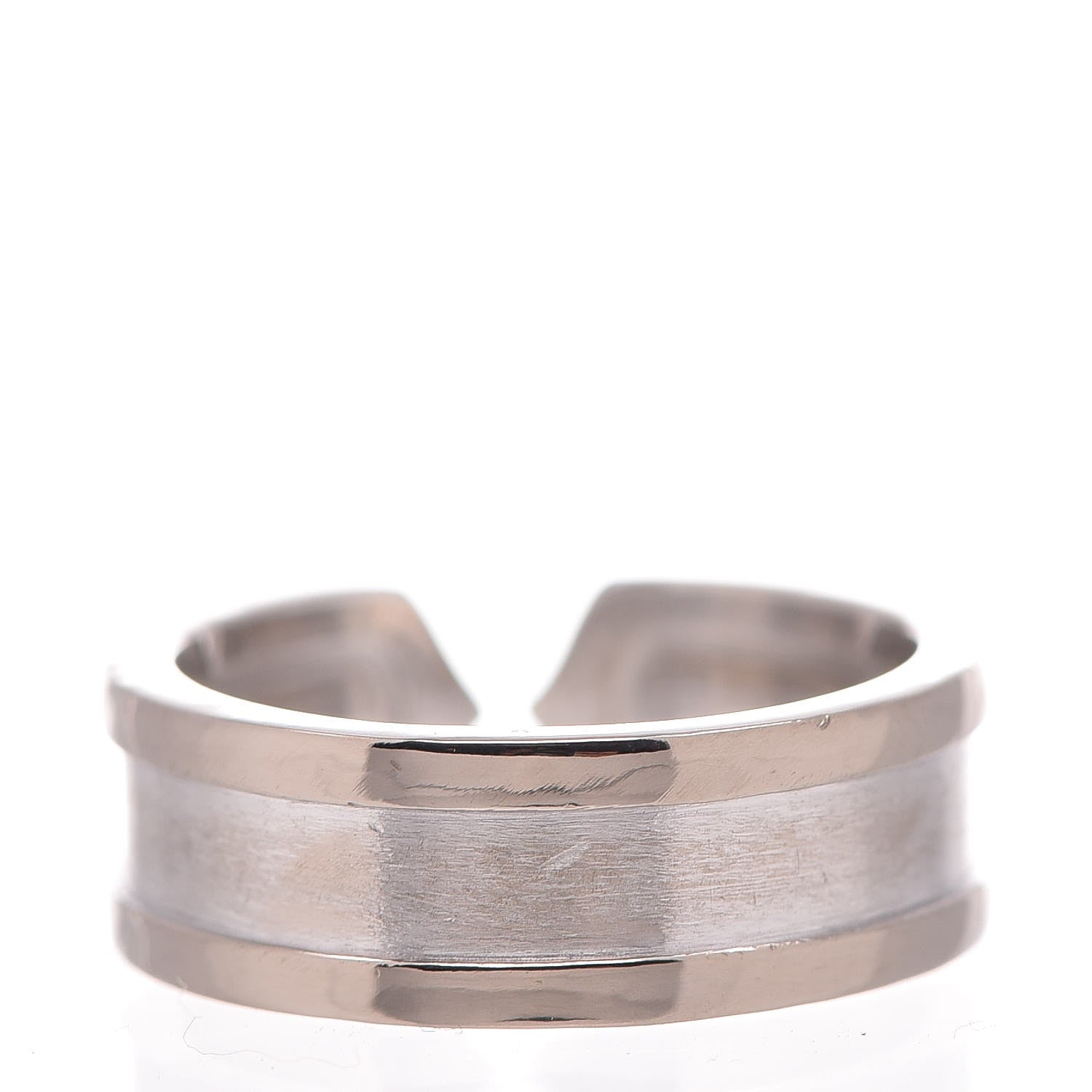 Cartier 18K White Gold 7mm C De Ring 51 5.75 3 of 5