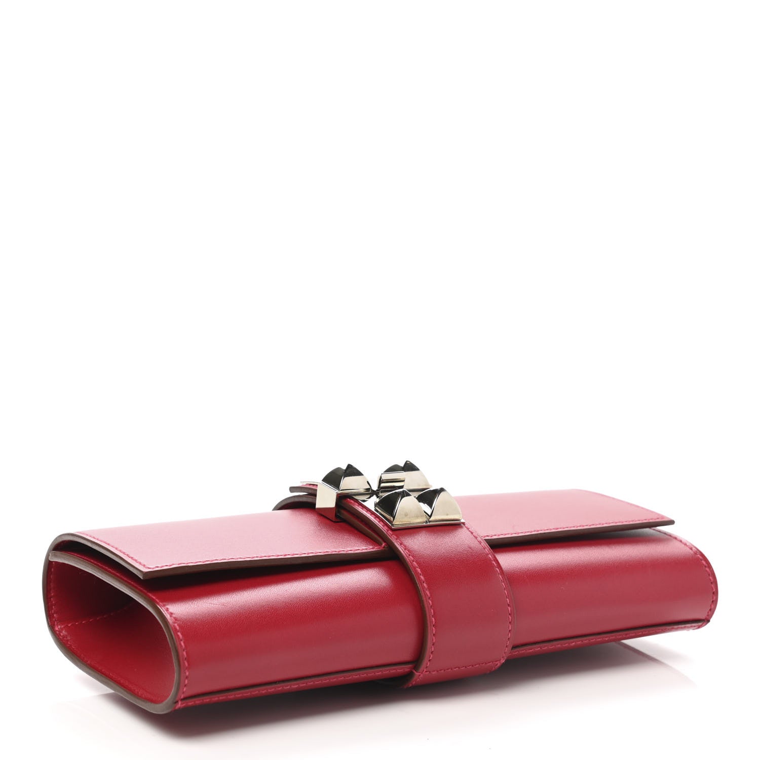 Hermes Tadelakt Medor 23 Clutch Rouge Vif 4 of 6