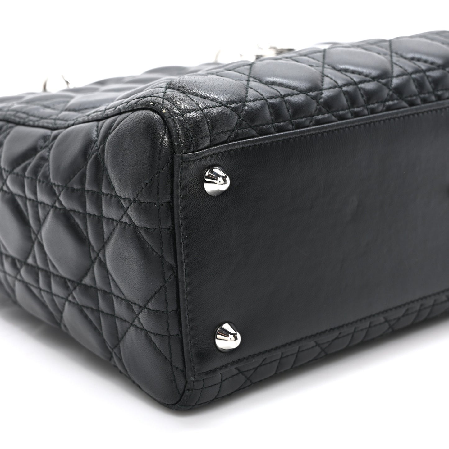 Lambskin Cannage Large Lady Dior Black
