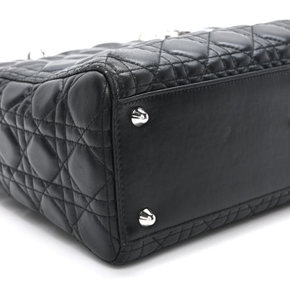 Christian Dior Lambskin Cannage Large Lady Dior Black 9 of 10