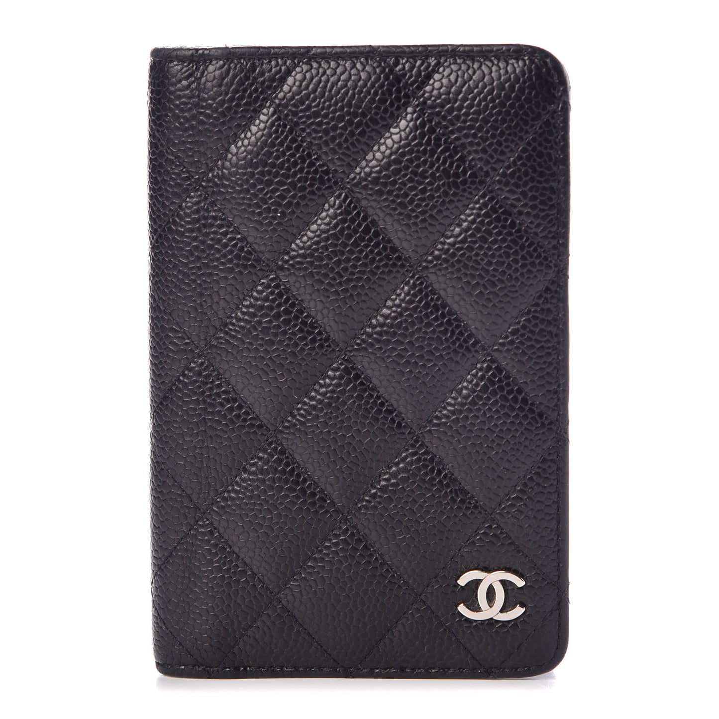 Caviar Quilted Passport Holder Black