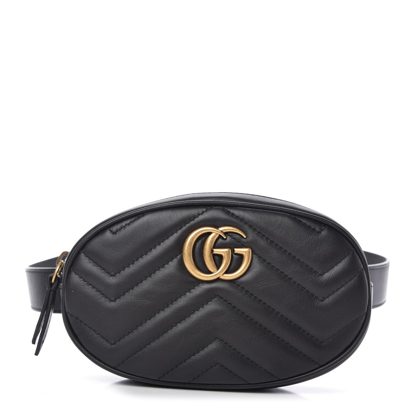 Calfskin Matelasse GG Marmont Belt Bag 85 34 Black
