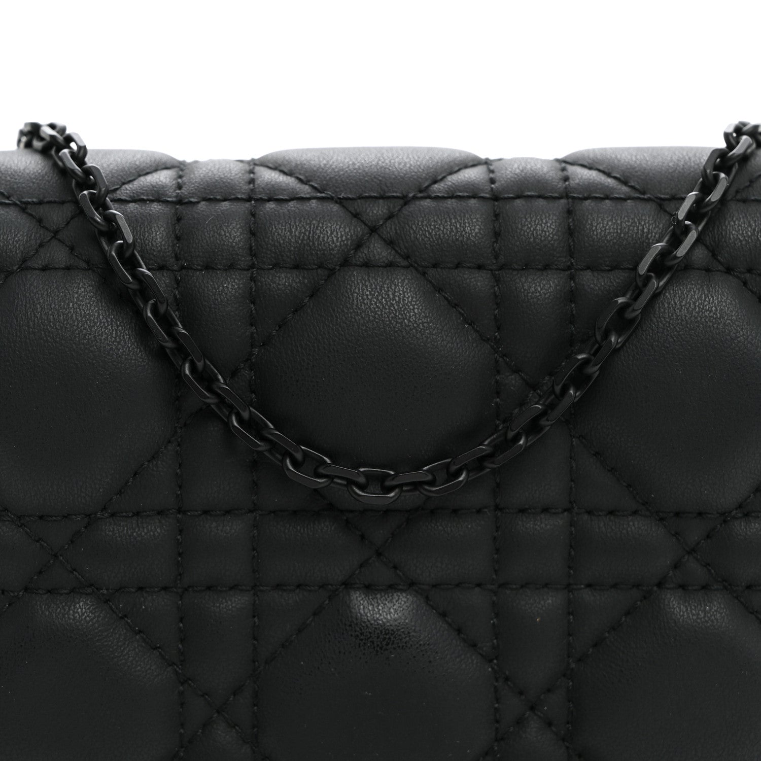 Christian Dior Ultra Matte Calfskin Cannage Nano Lady Dior Pouch Black 6 of 8