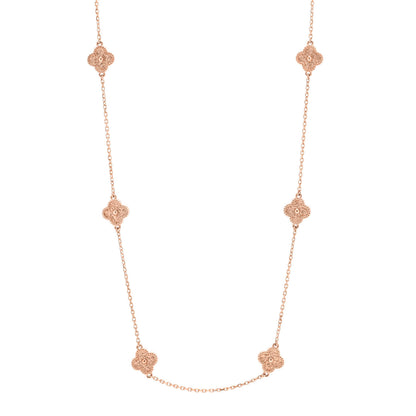 Van Cleef & Arpels 18K Rose Gold 16 Motifs Sweet Alhambra Necklace 1 of 6