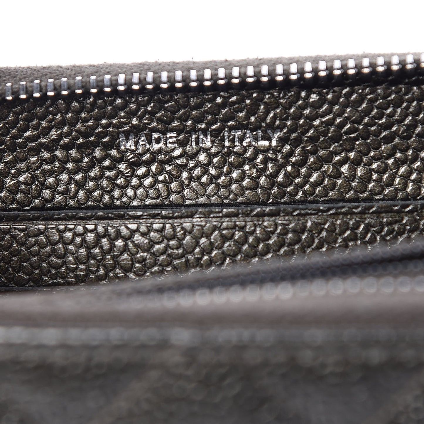 Caviar Quilted Medium Zip Around Wallet Dark Charcoal