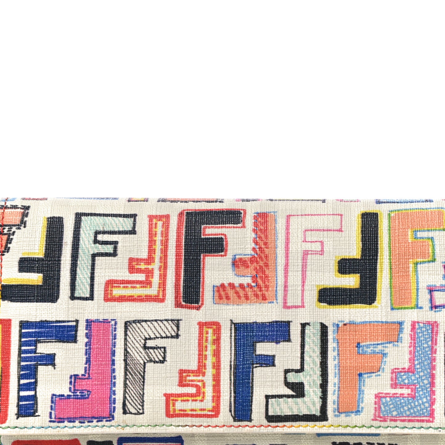 Zucca Spalmati FF Multicolor Continental Wallet White