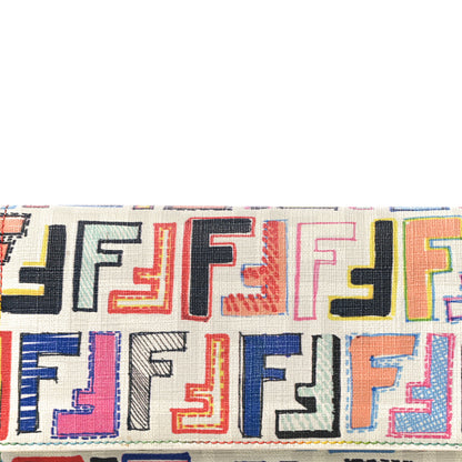 Fendi Zucca Spalmati FF Multicolor Continental Wallet White 8 of 16