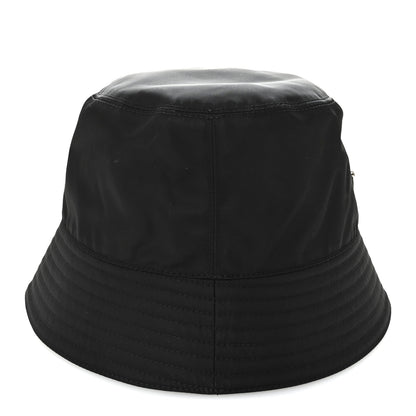 Prada Re-Nylon Metal Triangle Logo Womens Bucket Hat M Black 6 of 9