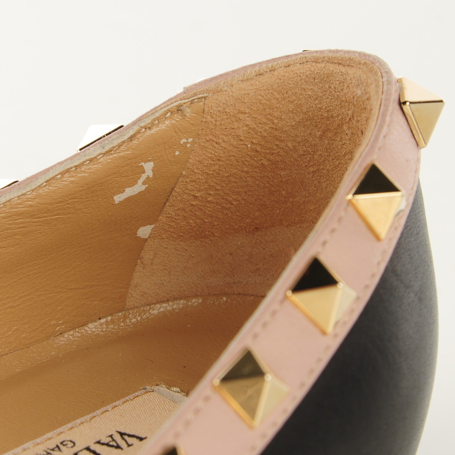 Valentino Garavani Nappa Rockstud Ballerina Flats 36 Black Poudre 16 of 18