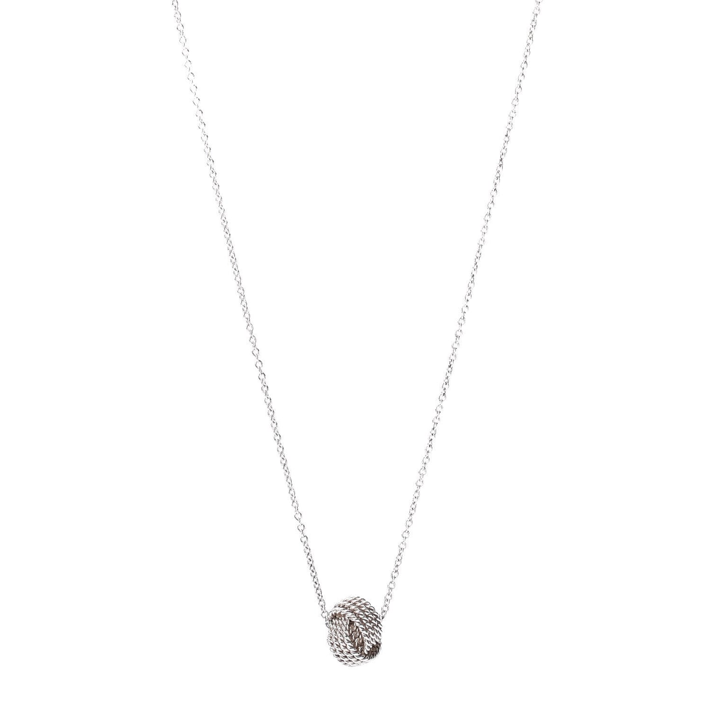 Sterling Silver Twist Knot Pendant Necklace