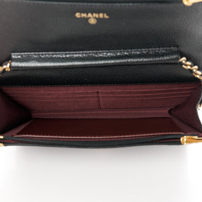 Chanel Caviar Quilted Wallet on Chain WOC Black 5 of 12