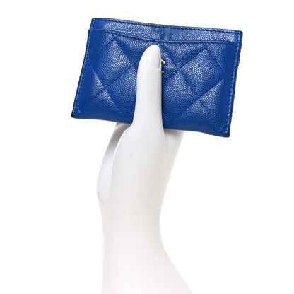 Chanel Caviar Quilted Card Holder Blue 2 of 11