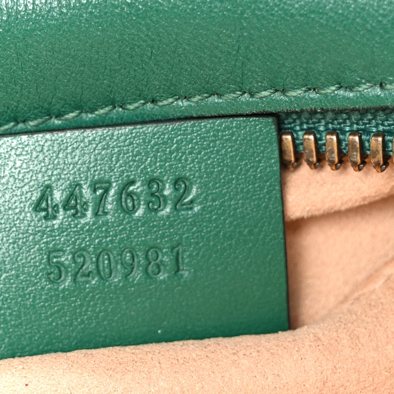 Gucci Calfskin Matelasse Small GG Marmont Chain Shoulder Bag Emerald Green 7 of 11
