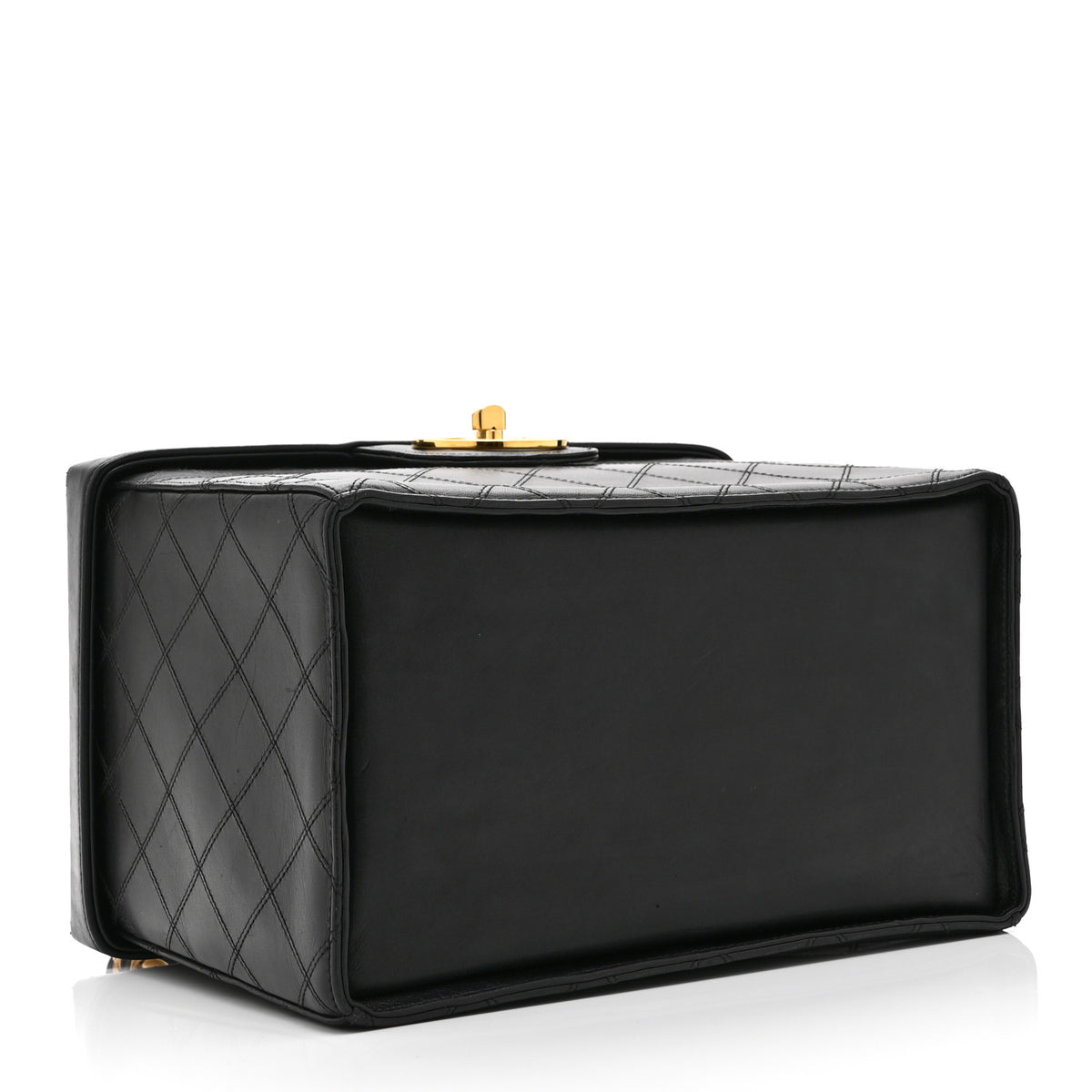 Chanel Calfskin Stitch Vanity Case Black 4 of 12