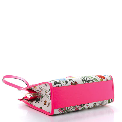 Gucci Canvas Medium Flora Tote Fuchsia 4 of 10