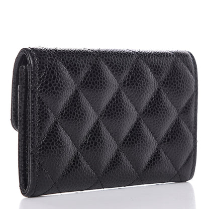 Chanel Caviar Quilted Flap Card Holder Black 3 of 9