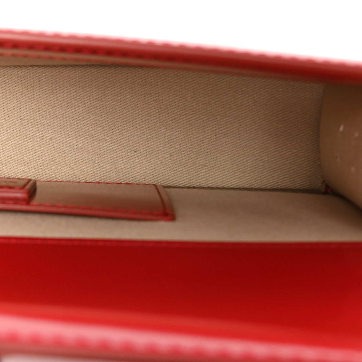 Glazed Calfskin Le Bambino Long Red
