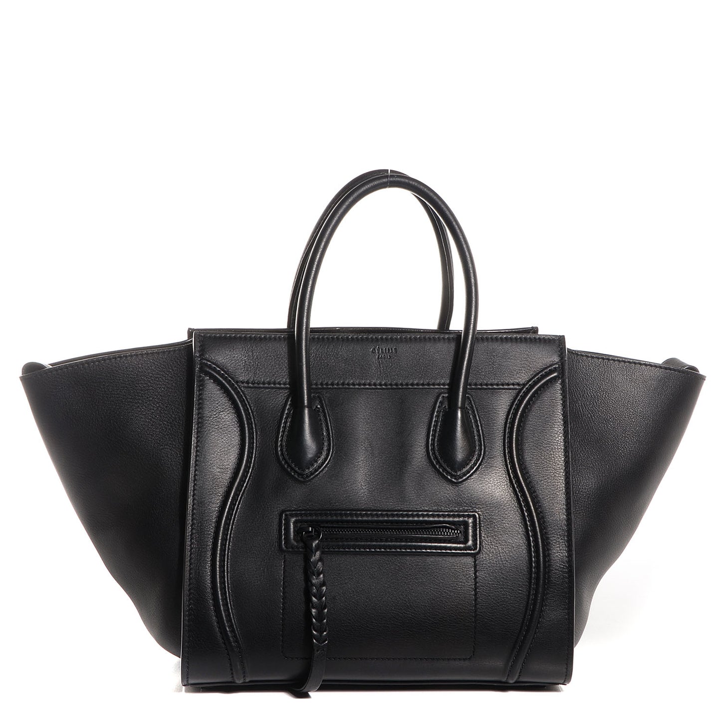 Supple Calfskin Medium Phantom Luggage Black