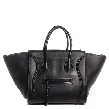 Celine Supple Calfskin Medium Phantom Luggage Black 1 of 9