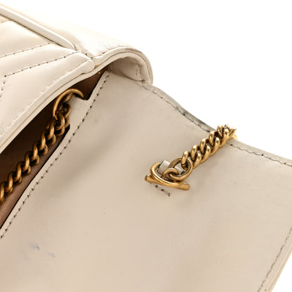 Gucci Calfskin Matelasse Super Mini GG Marmont Shoulder Bag White 11 of 14