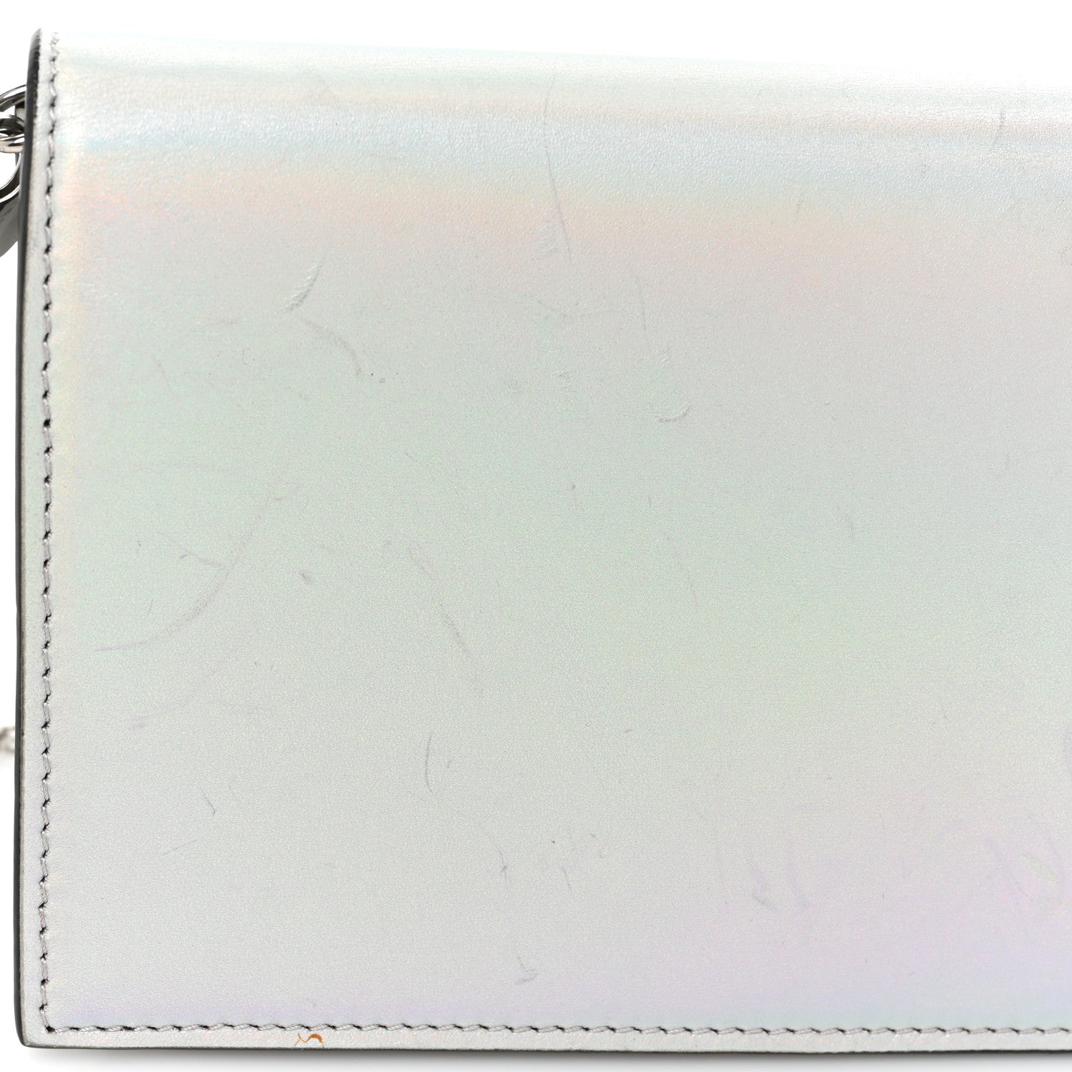 Christian Louboutin Iridescent Calfskin Loubi54 Crossbody Clutch Silver 12 of 19