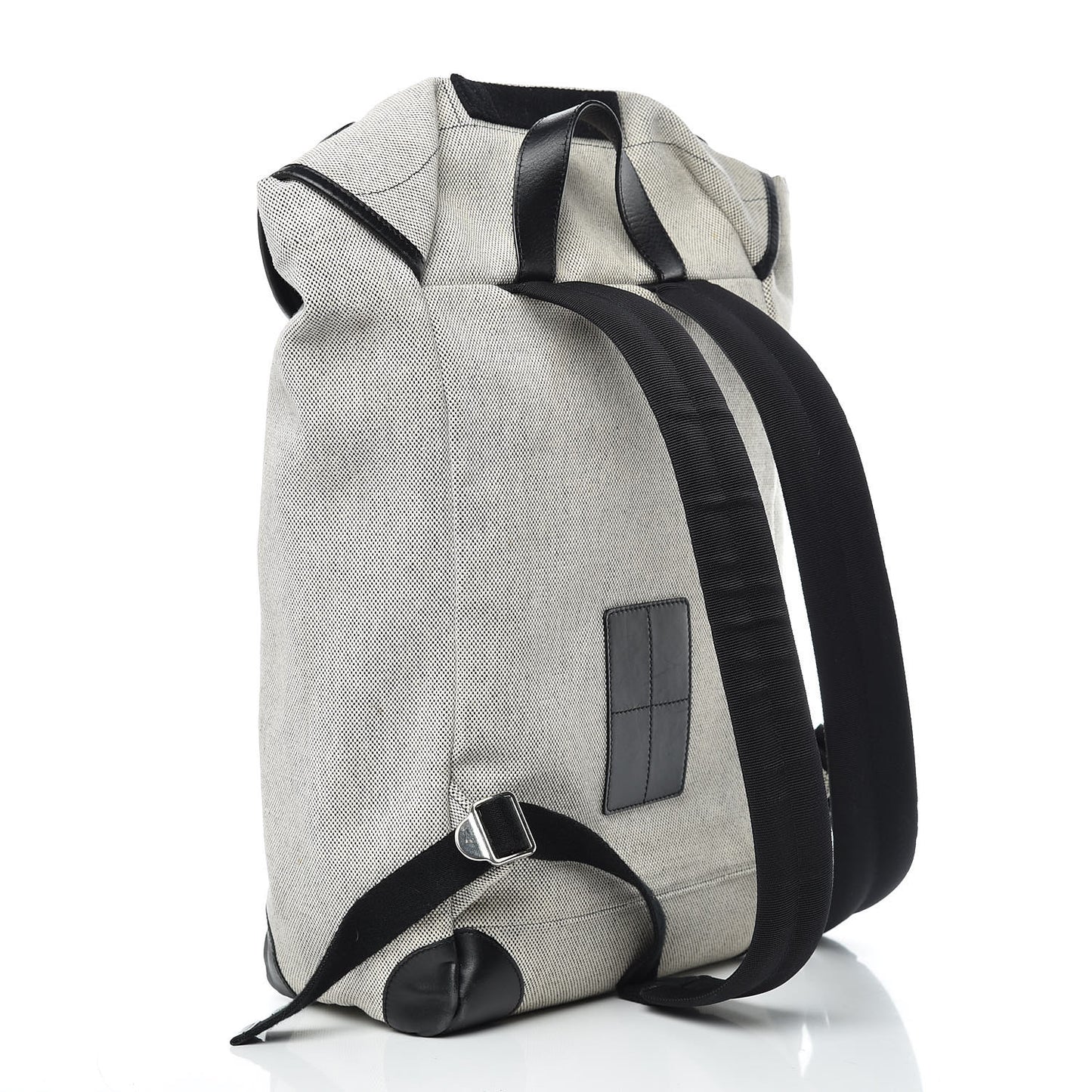 Canvas Calfskin Rider Backpack Black