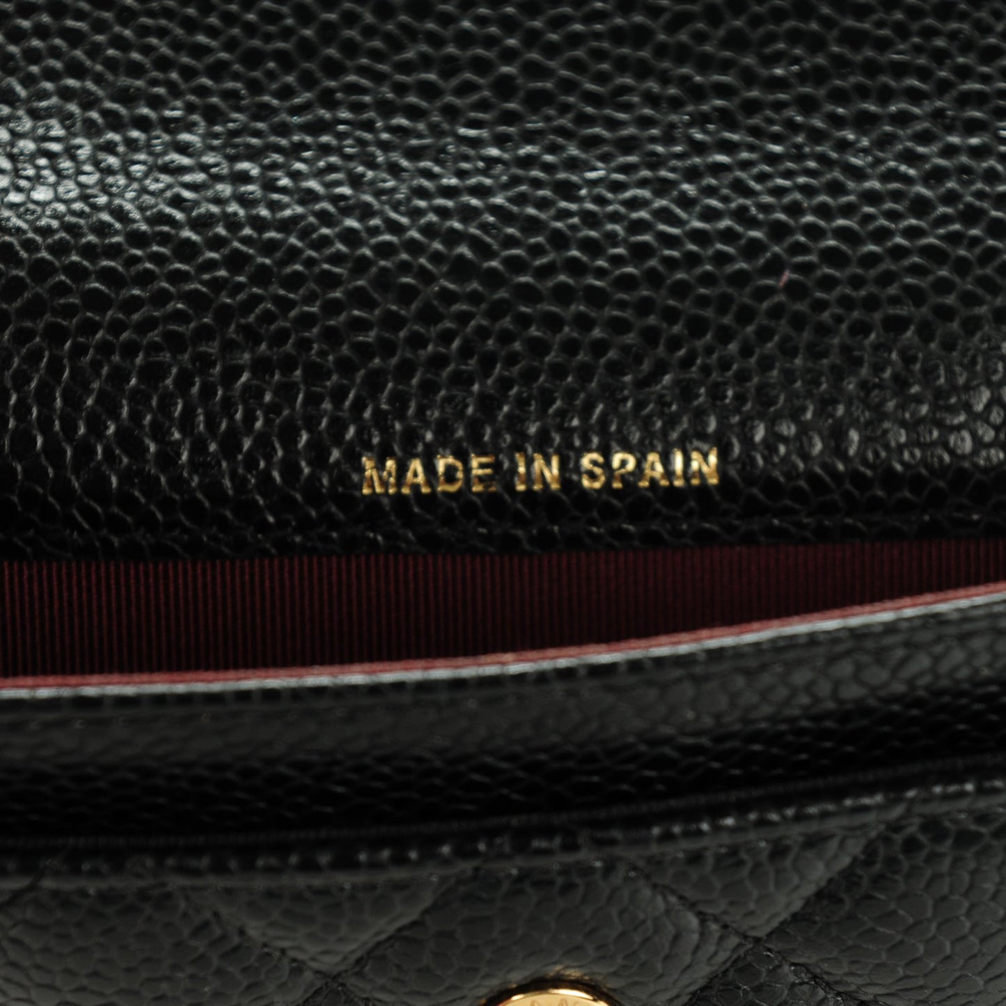 Caviar Quilted Flap Card Holder Black
