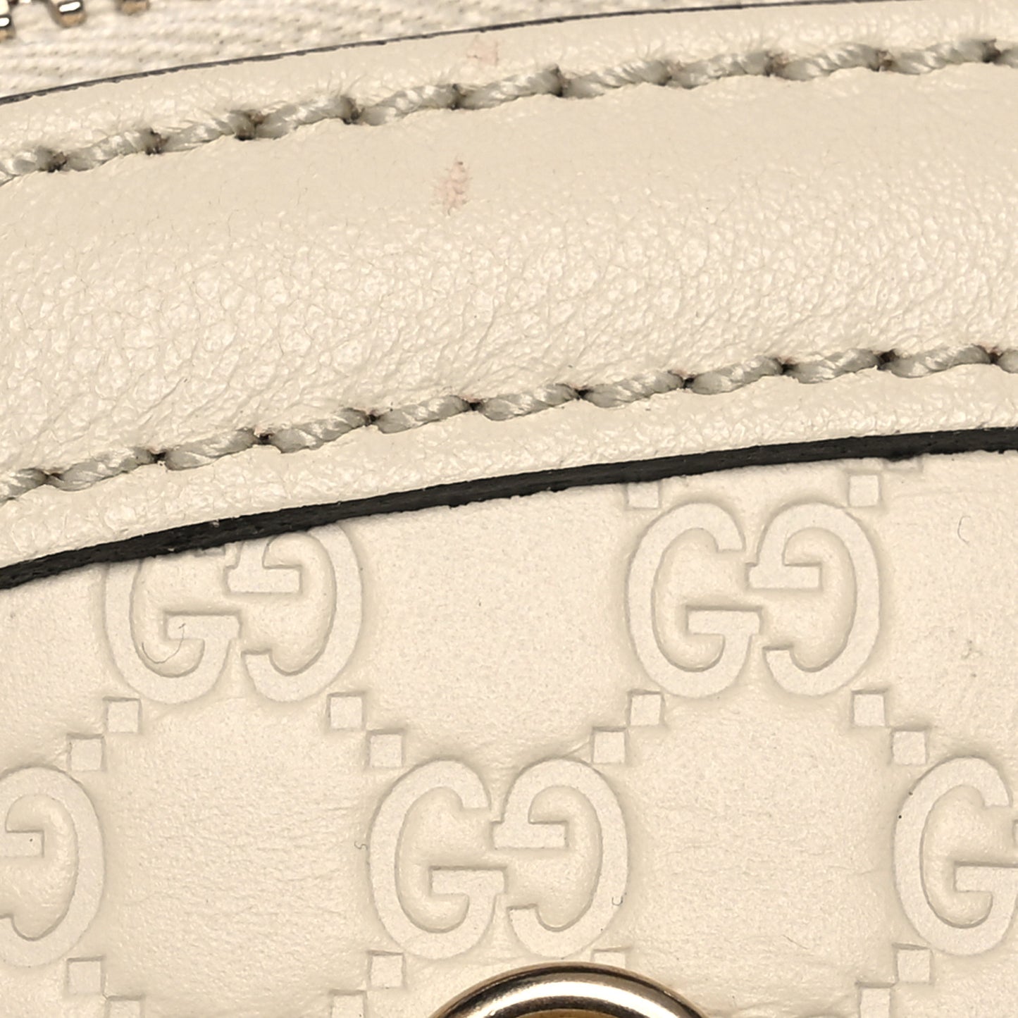 Soft Microguccissima Medium Dome Bag Ivoire