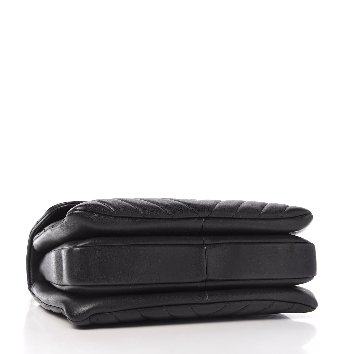 Chanel Lambskin Chevron Quilted Small Trendy CC Dual Handle Flap Bag Black 4 of 12