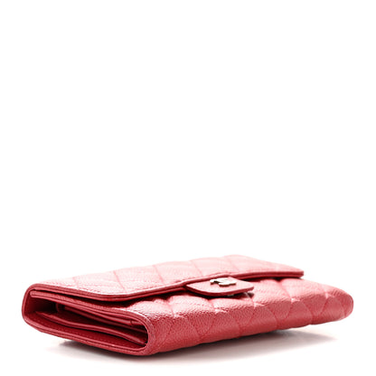 Chanel Caviar Quilted Large Flap Wallet Red 4 of 12