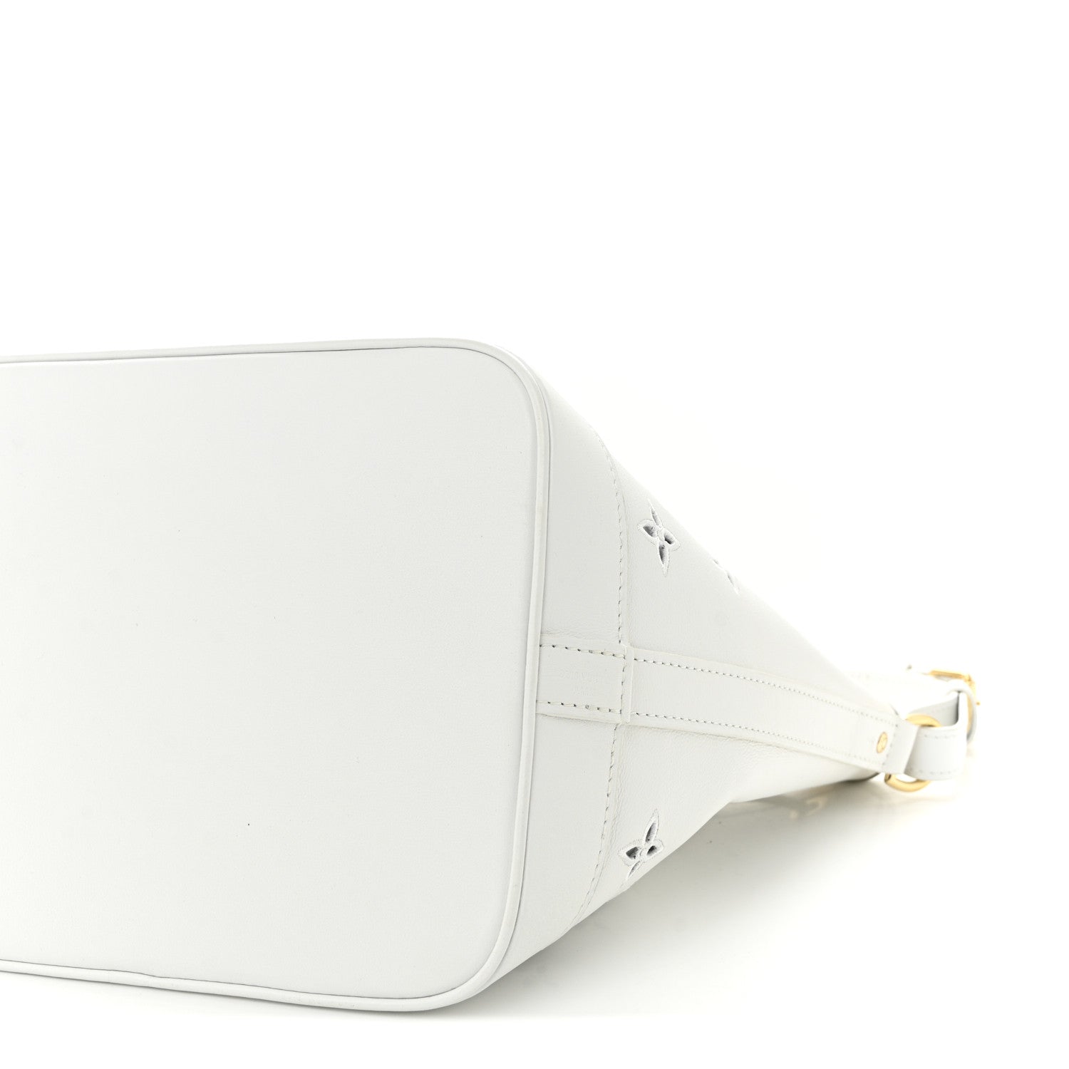 Louis Vuitton Calfskin Monogram Cutout Petit Noe White 9 of 9