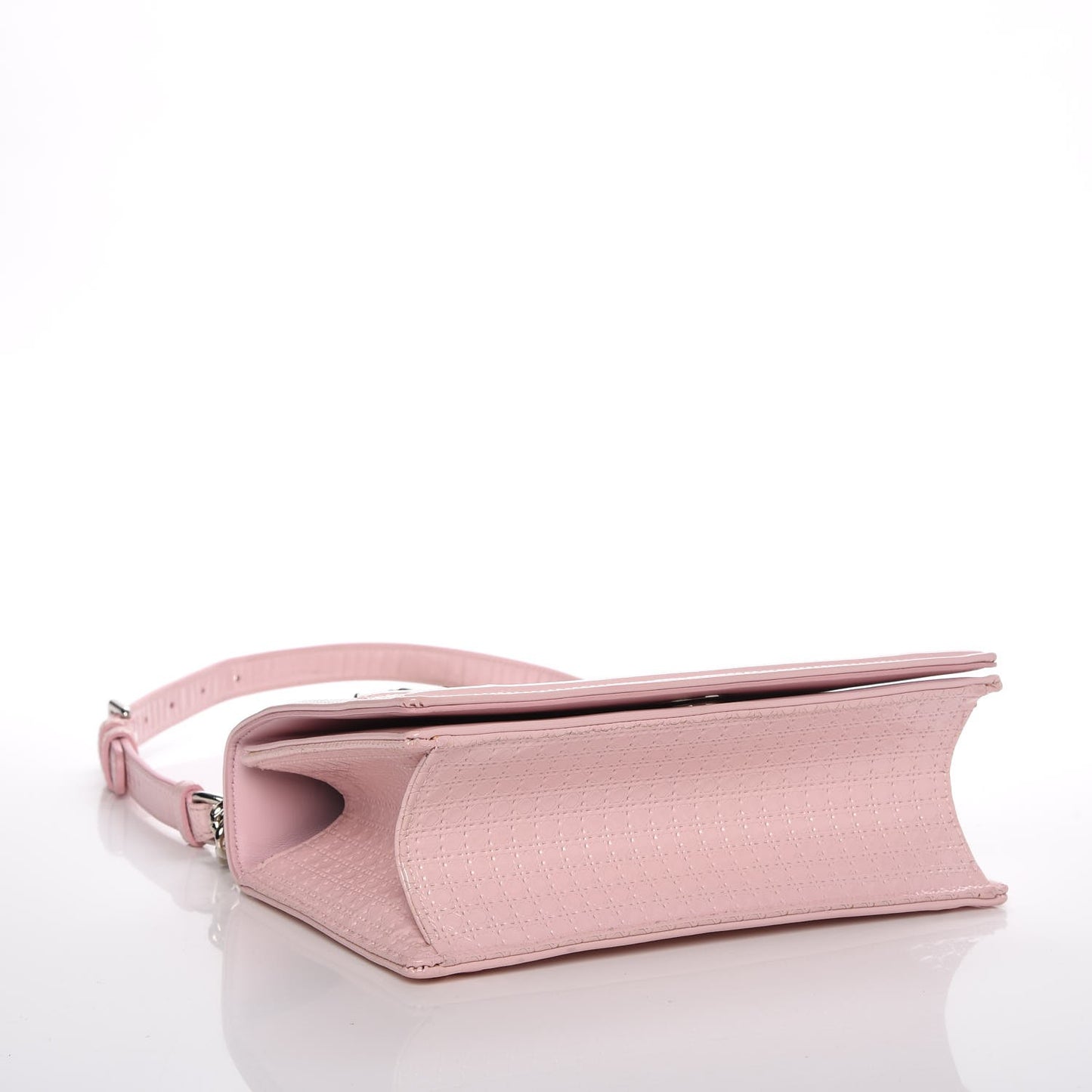 Patent Micro-Cannage Small Diorama Flap Bag Rose