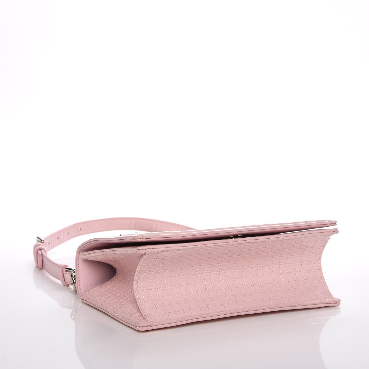 Christian Dior Patent Micro-Cannage Small Diorama Flap Bag Rose 4 of 8