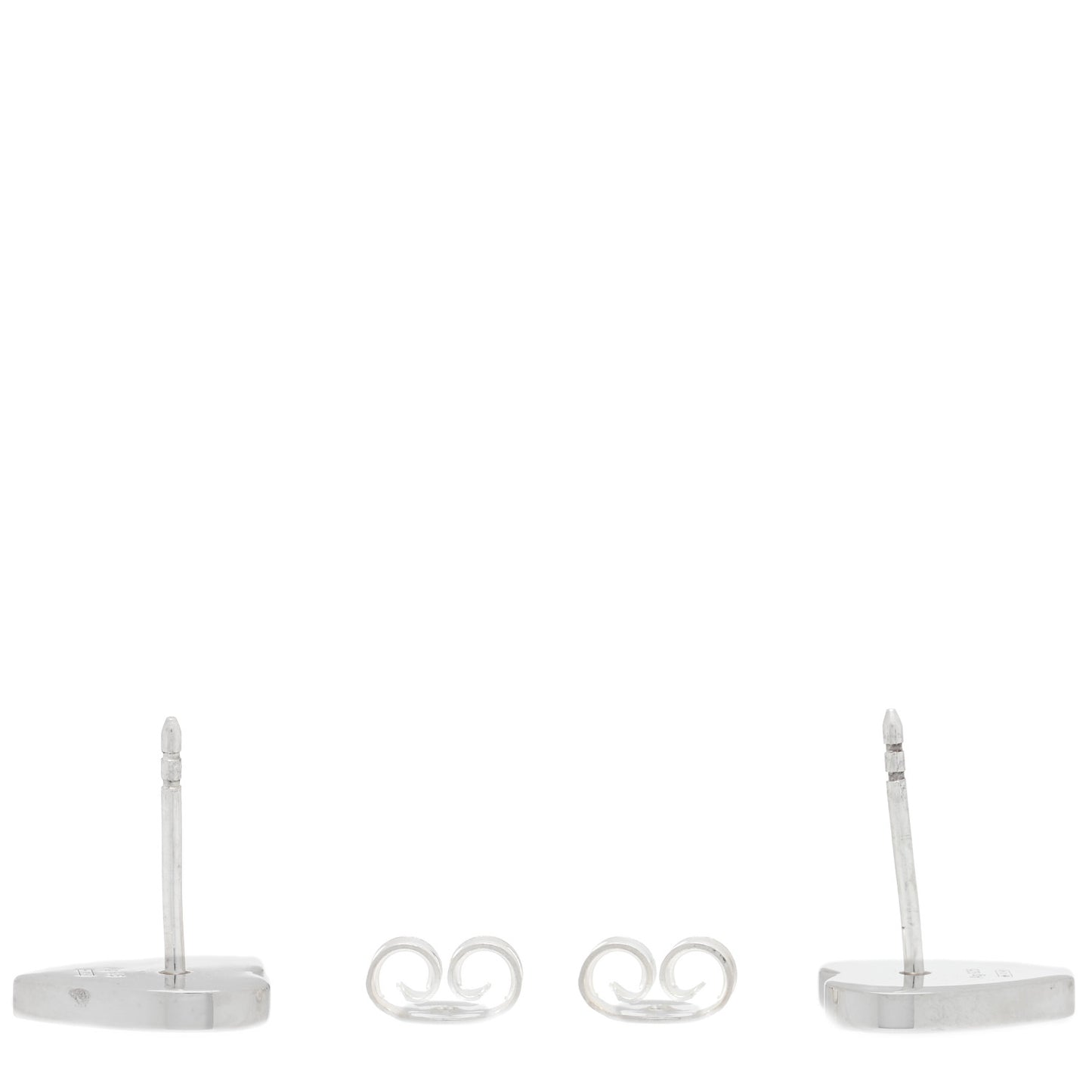 Sterling Silver Trademark Heart Stud Earrings