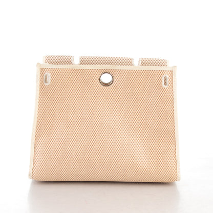Hermes Toile Vache Calfskin Herbag 30 PM Natural Black 7 of 9