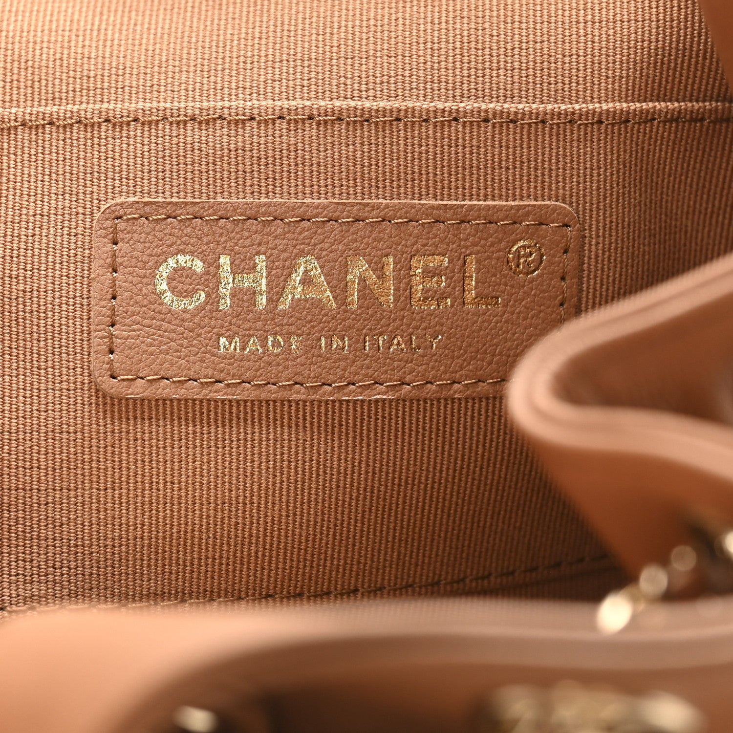 Chanel Quilted Small Duma Pockets Drawstring Backpack Light Brown 6 of 10