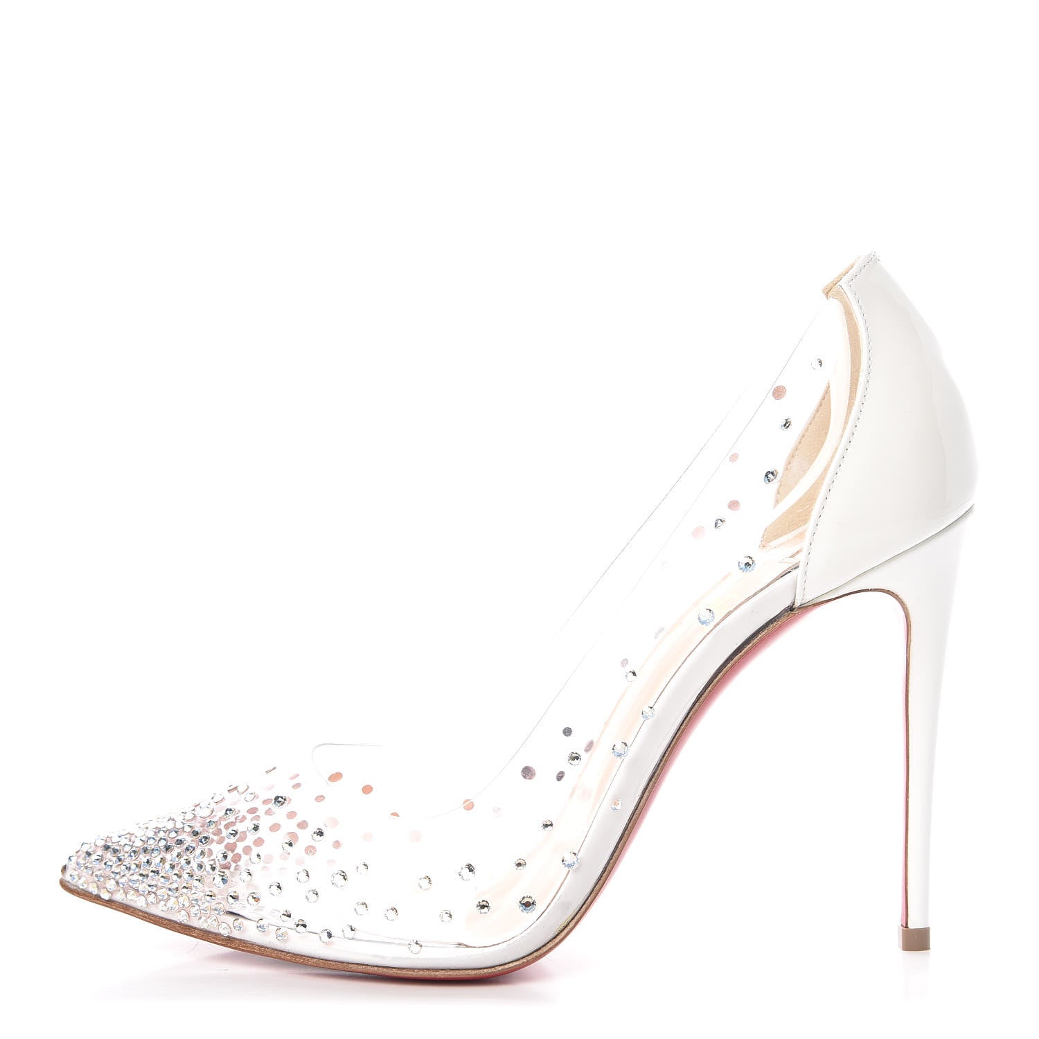 Christian Louboutin PVC Patent Degastrass 100 Pumps 37 Latte 1 of 10
