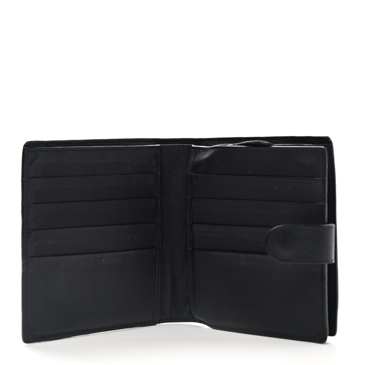 Nappa Intrecciato French Flap Wallet Black