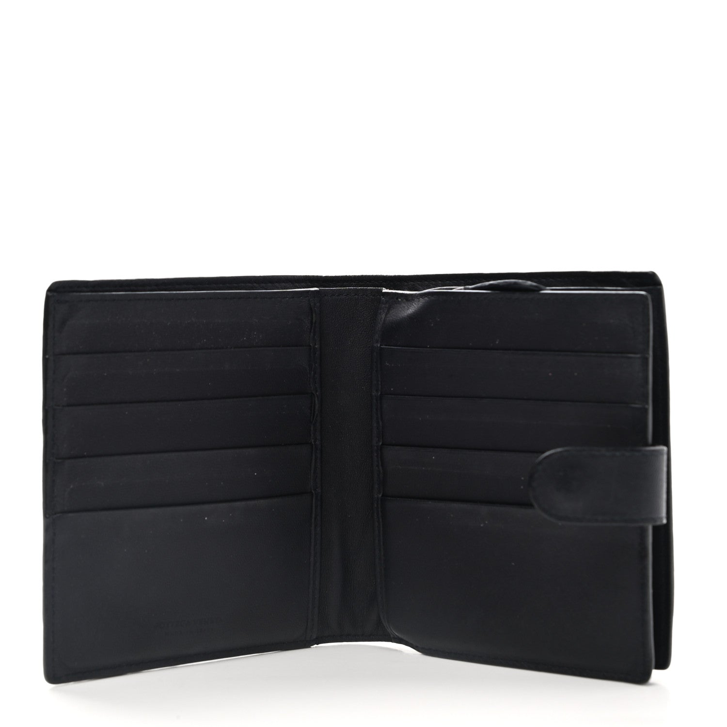 Bottega Veneta Nappa Intrecciato French Flap Wallet Black 5 of 14