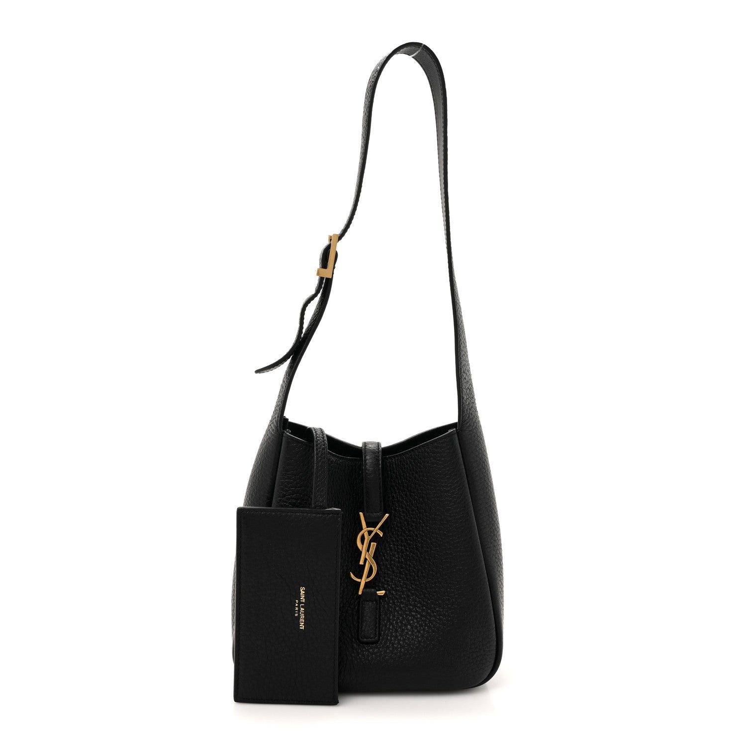 Saint Laurent Smooth Calfskin Baby Le 5 A 7 Soft Hobo Black 3 of 11