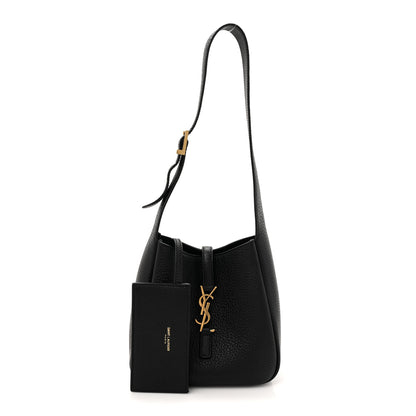 Saint Laurent Smooth Calfskin Baby Le 5 A 7 Soft Hobo Black 3 of 11