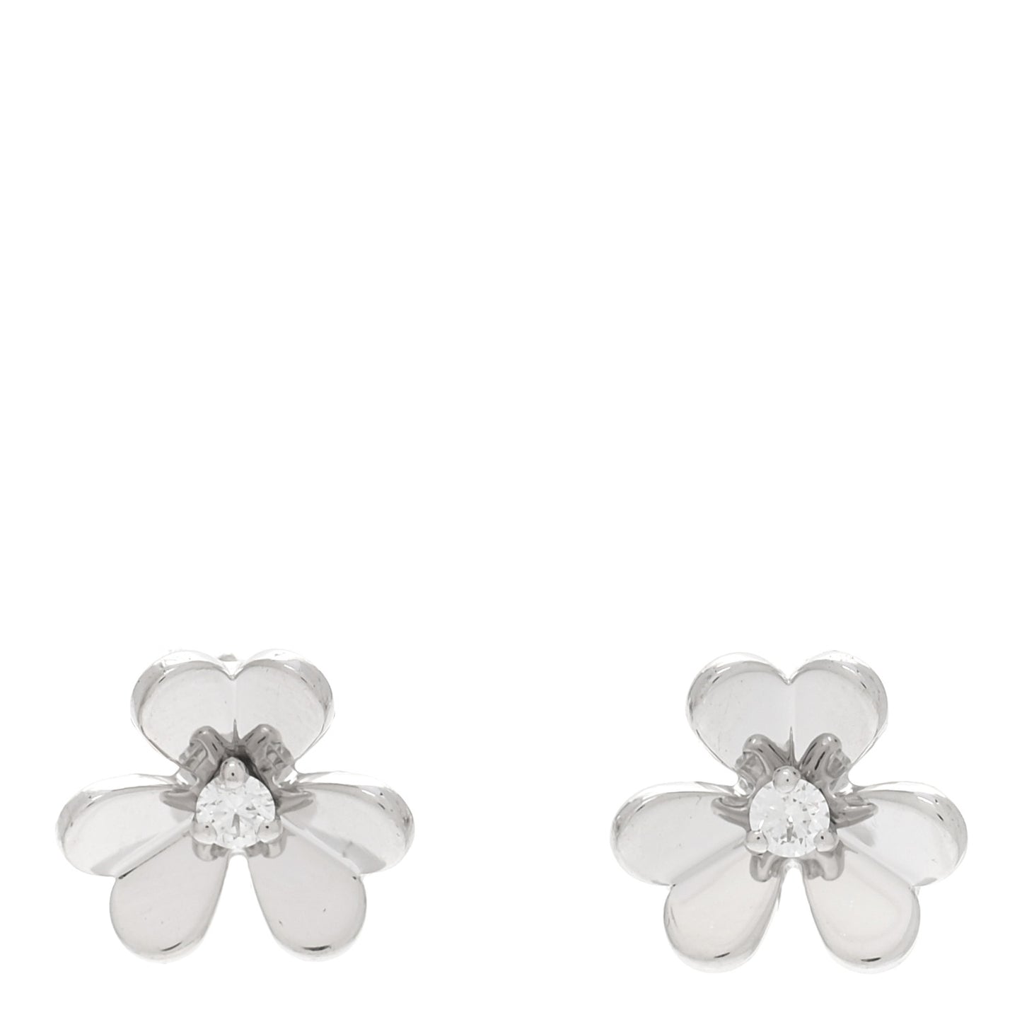 18K White Gold Diamond Mini Frivole Earrings