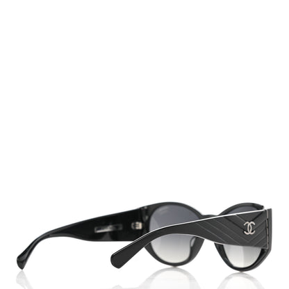 Chanel Oval Sunglasses 5411-A Black 4 of 8